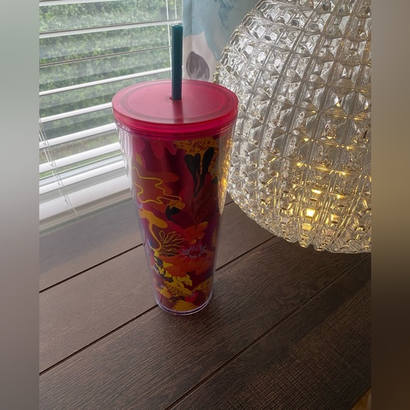 Starbucks Pink Ocean & Forest Floral Venti Tumbler Fall 2023 Collection - Picture 4 of 9